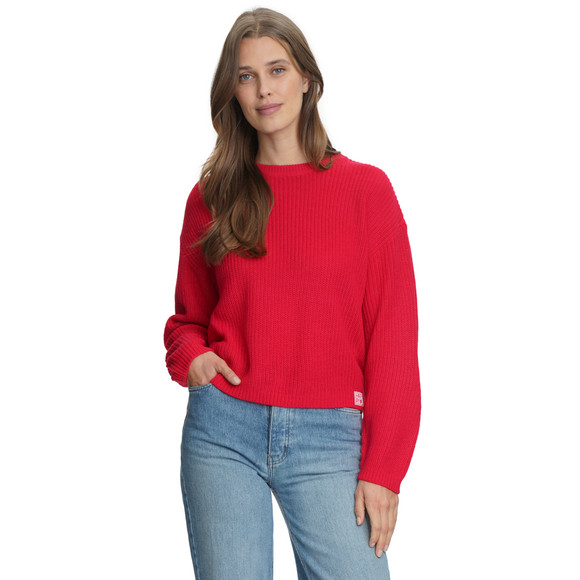 Damen Strickpullover unifarben