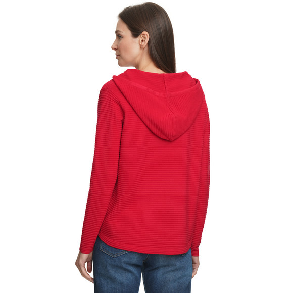 Damen Strickhoodie gerippt