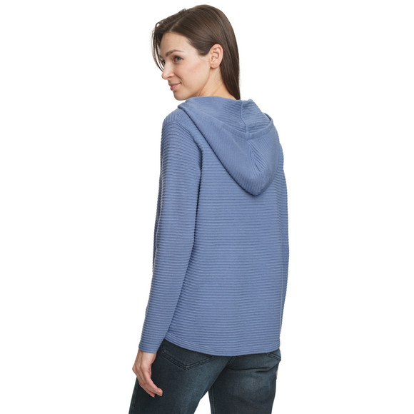 Damen Strickhoodie gerippt