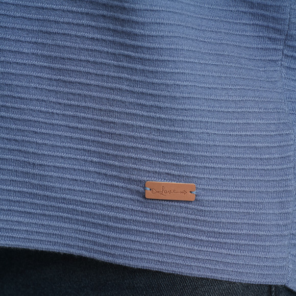 Damen Strickhoodie gerippt