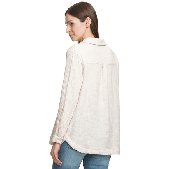 Damen Musselin-Bluse unifarben