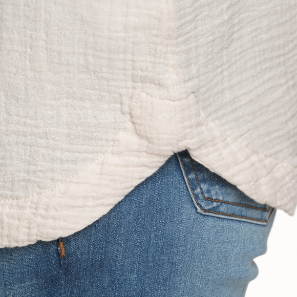 Damen Musselin-Bluse unifarben