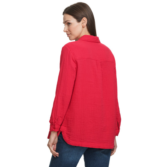 Damen Musselin-Bluse unifarben