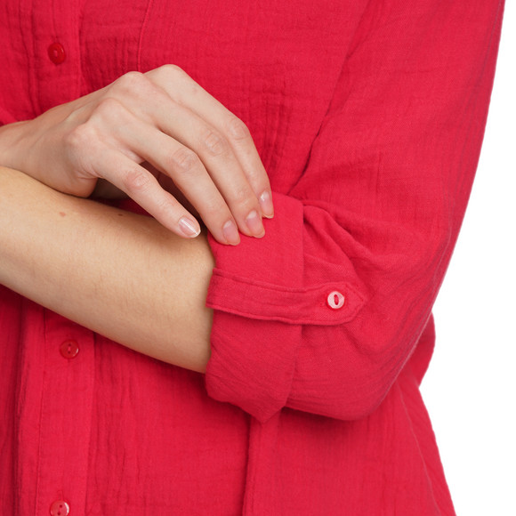 Damen Musselin-Bluse unifarben