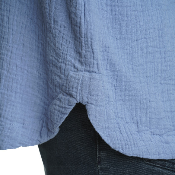 Damen Musselin-Bluse unifarben