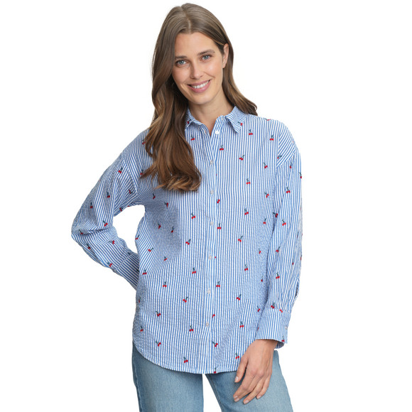 Damen Bluse mit Allover-Stickerei