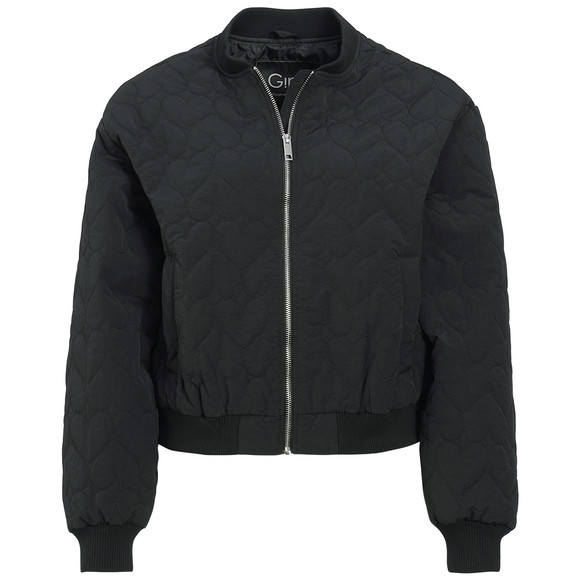 Damen Blouson mit Herz-Steppung schwarz