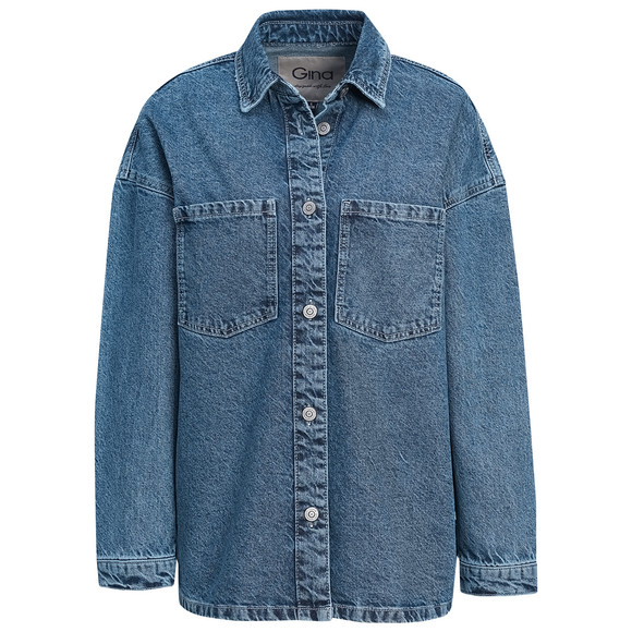 Damen Overshirt in Denim-Optik