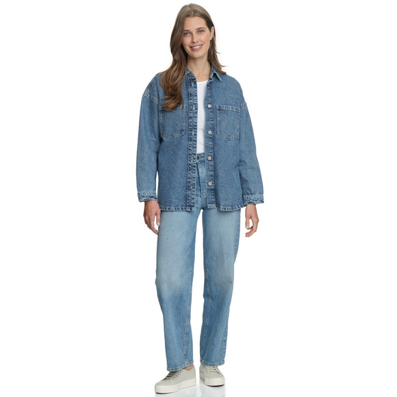 Damen Overshirt in Denim-Optik