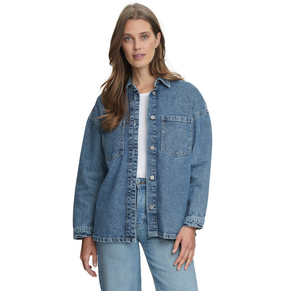Damen Overshirt in Denim-Optik