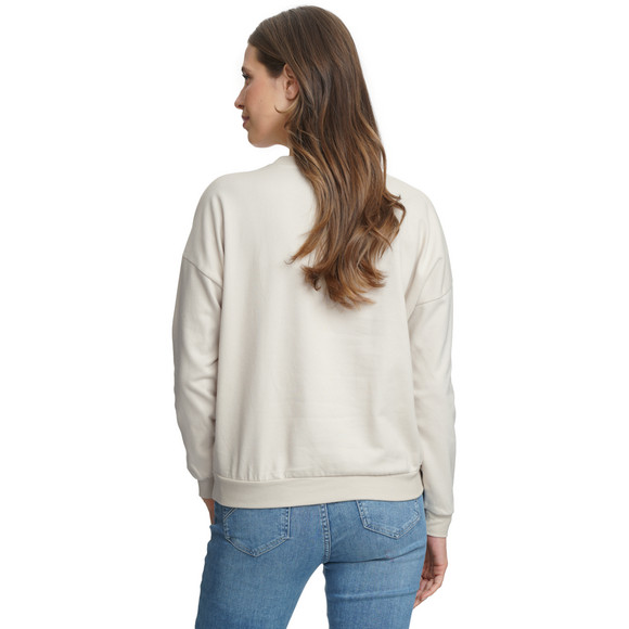 Damen Sweatshirt mit Frottee-Applikation