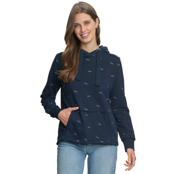 Damen Hoodie mit Allover-Stickerei