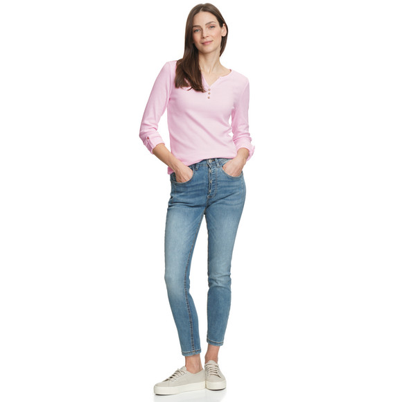 Damen Langarmshirt mit feinen Streifen
