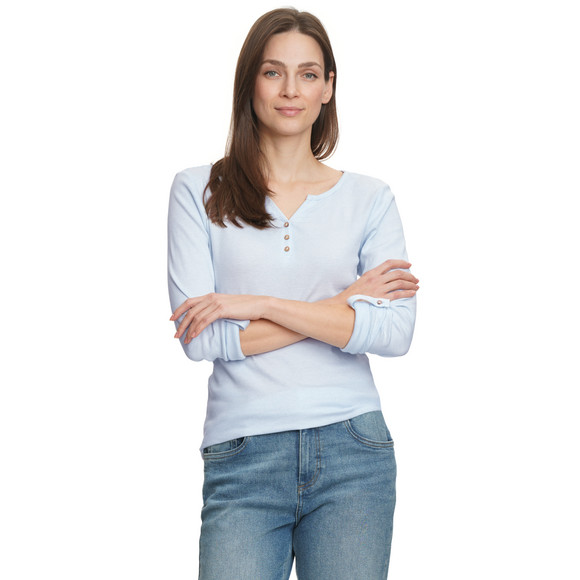 Damen Langarmshirt mit feinen Streifen