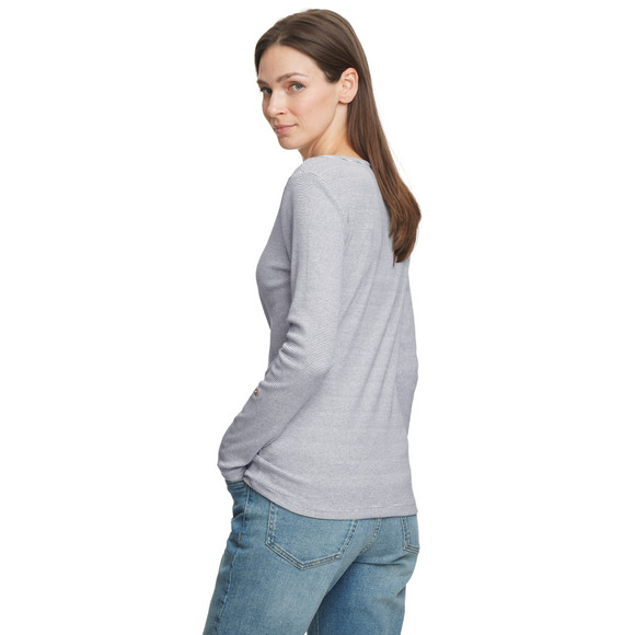 Damen Langarmshirt mit feinen Streifen