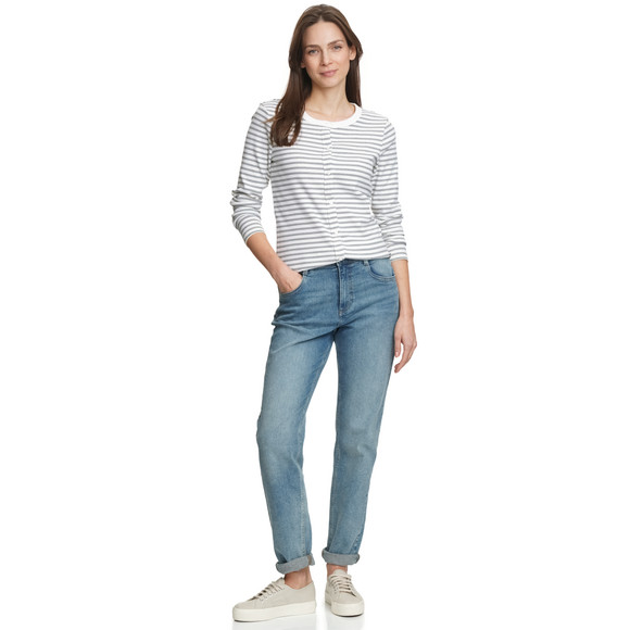Damen Langarmshirt mit Knopfleiste