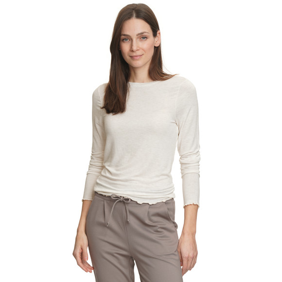 Damen Langarmshirt mit Wellenbündchen