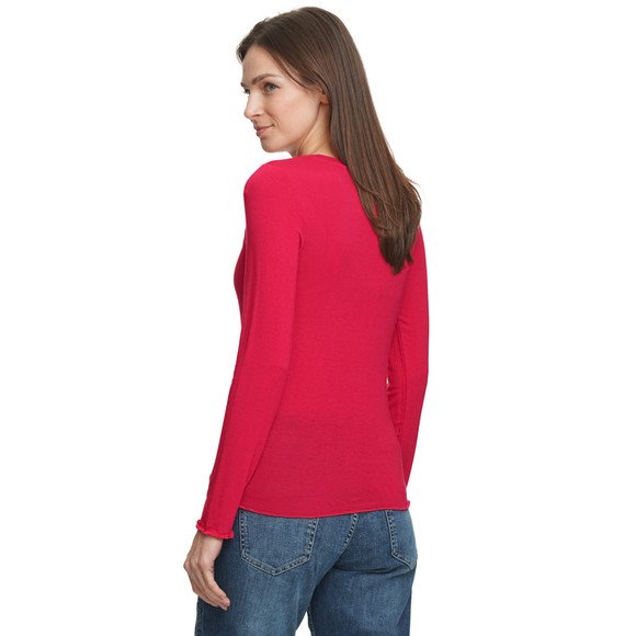 Damen Langarmshirt mit Wellenbündchen