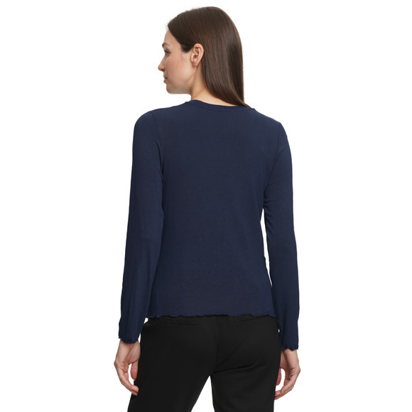 Damen Langarmshirt mit Wellenbündchen