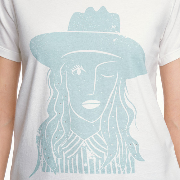 Dames T-shirt met print op de voorkant