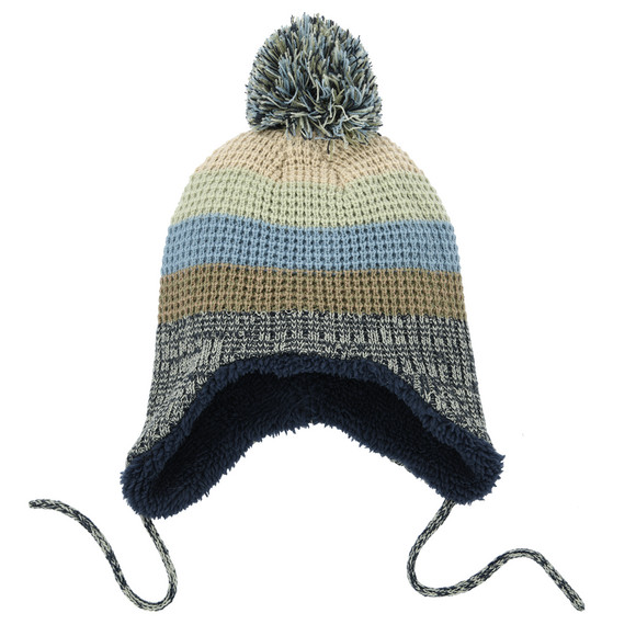 Gebreide babymuts met bobble