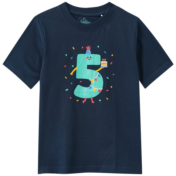Kinder T-Shirt mit Geburtstagszahl 5