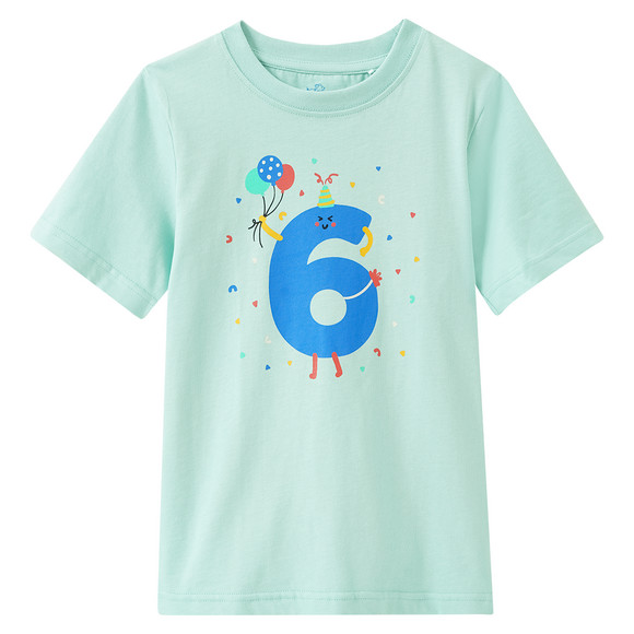 Kinder T-shirt met verjaardagsnummer 6