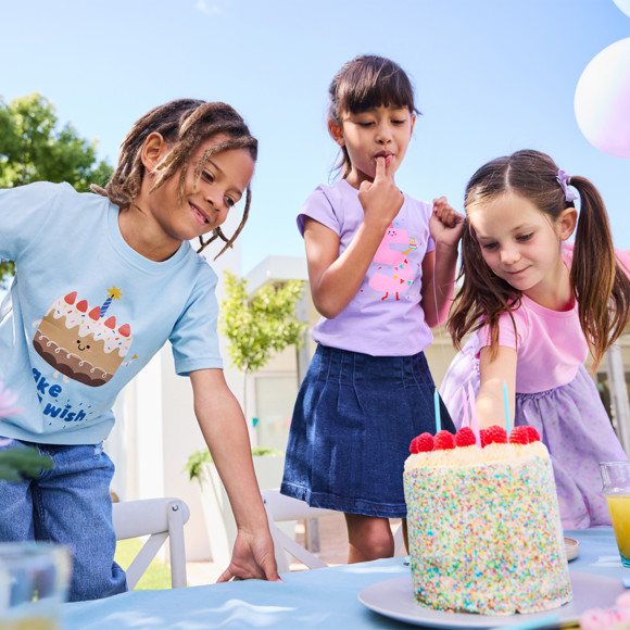Kinder T-shirt met verjaardagsmotief