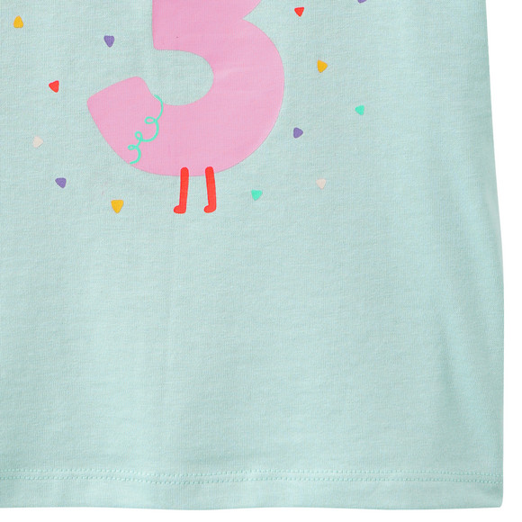 Mädchen T-Shirt mit Geburtstagszahl 3
