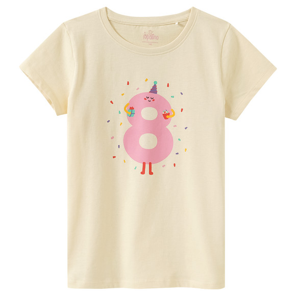 Mädchen T-Shirt mit Geburtstagszahl 8