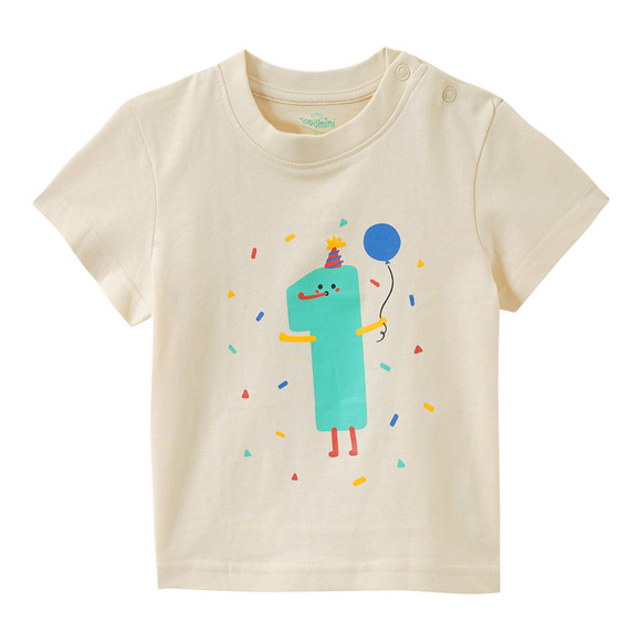 Baby T-Shirt mit Geburtstagszahl 1