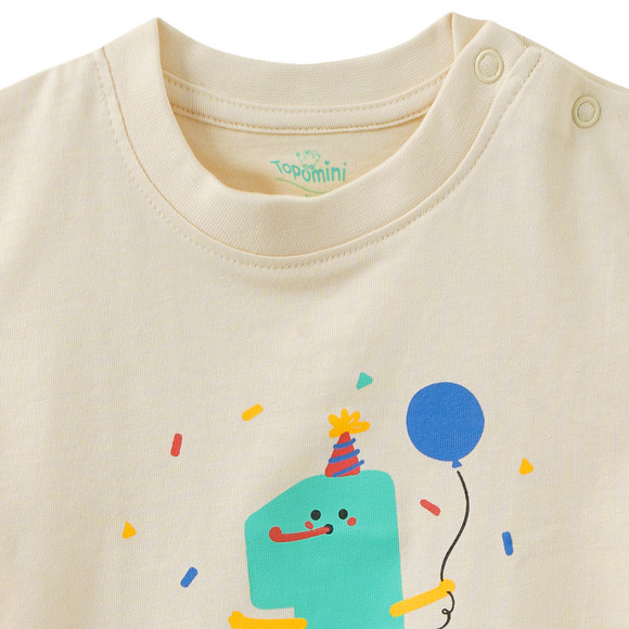 Baby T-Shirt mit Geburtstagszahl 1