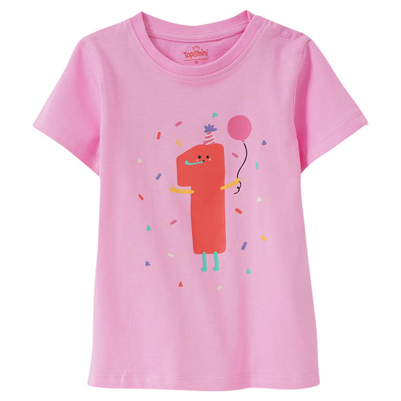 Baby T-Shirt mit Geburtstagszahl 1