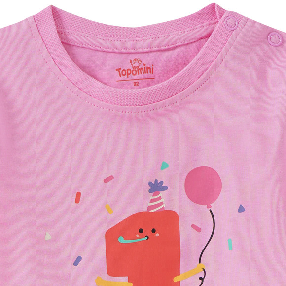 Baby T-Shirt mit Geburtstagszahl 1