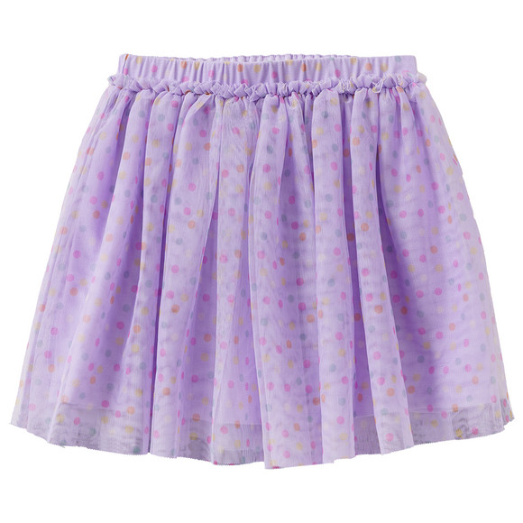 Mädchen Tüllrock mit Punkte-Allover lila / bunt