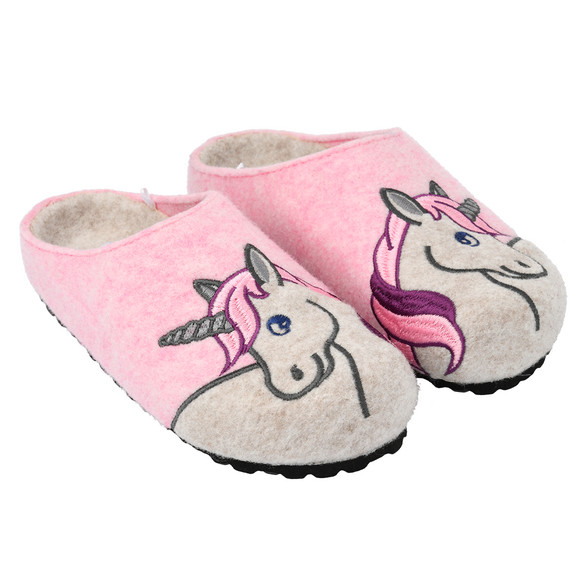 Mädchen Hausschuhe mit Einhorn-Motiv