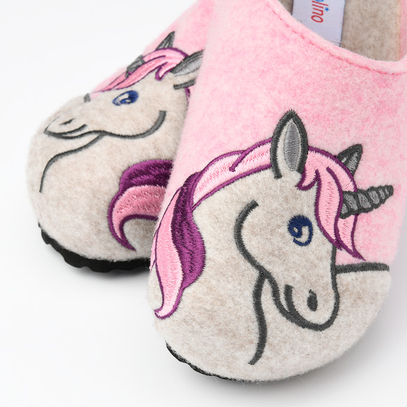 Mädchen Hausschuhe mit Einhorn-Motiv