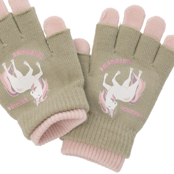 2 Paar Mädchen Handschuhe mit Motiv