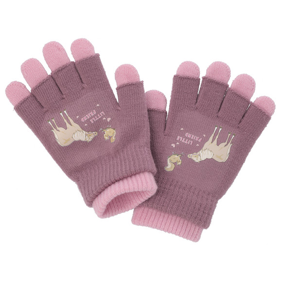 2 Paar Mädchen Handschuhe mit Motiv