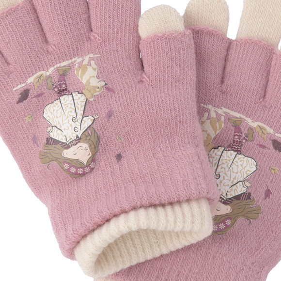 2 paar Meisjes Handschoenen met motief