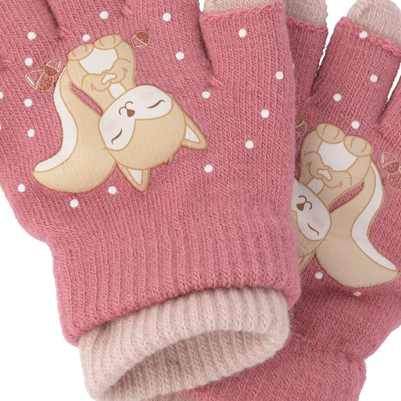 2 paar Meisjes Handschoenen met motief