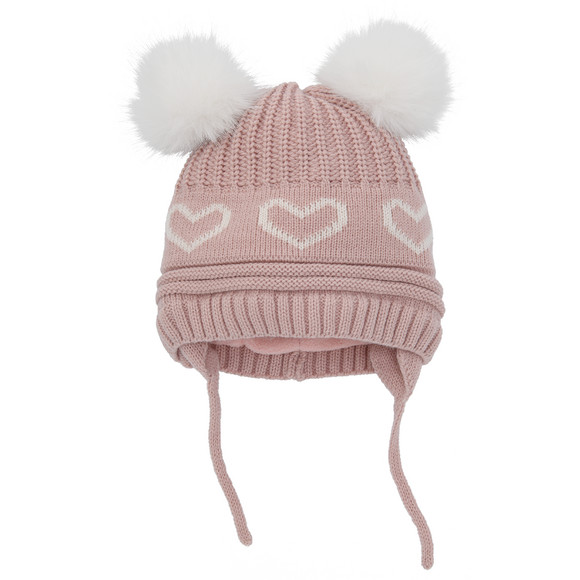 Baby wintermuts met hartjespatroon
