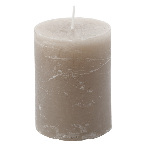 Rustiek ogende kaars lichtbruin