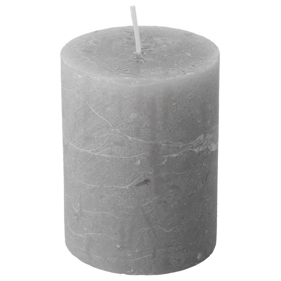 Rustiek ogende kaars donkergrijs