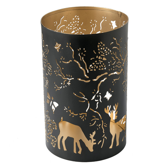 Grote metalen lantaarn zwart