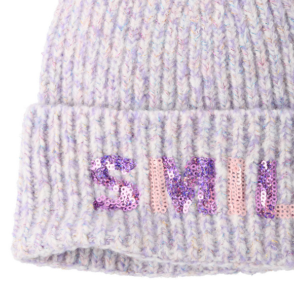 Gebreide muts met pailletten voor meisjes