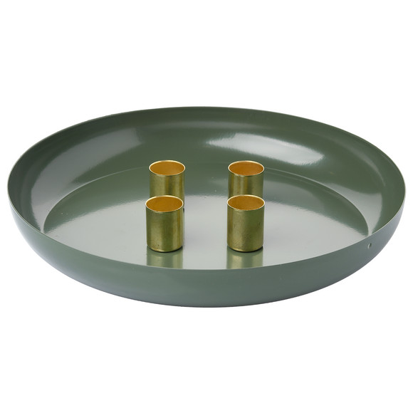 Metalen kandelaar groen