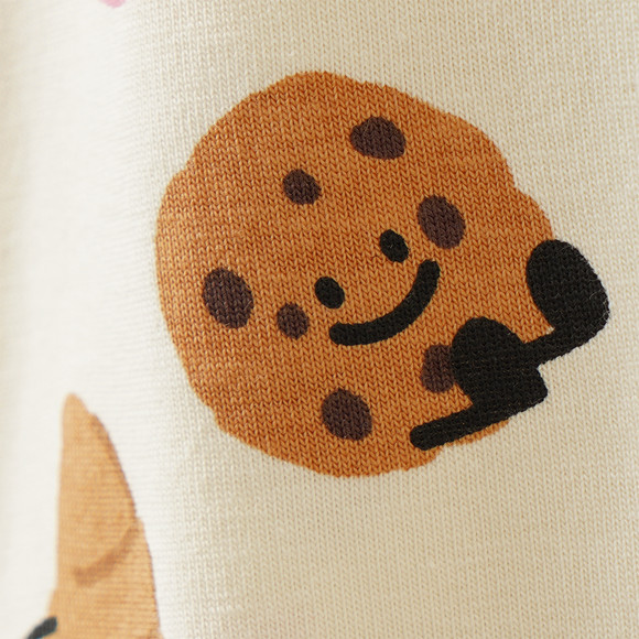 Baby Langarmshirt mit Frühstücks-Print