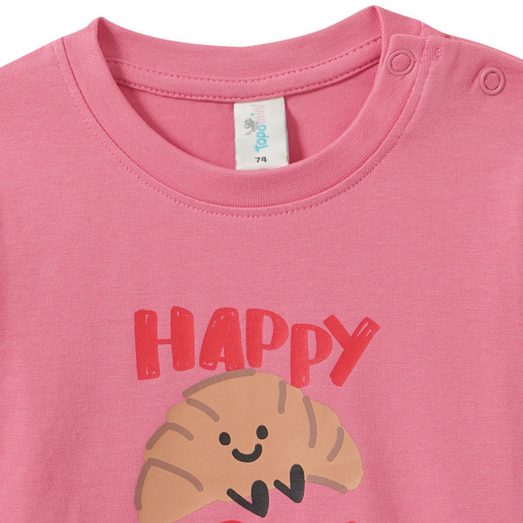 Baby Langarmshirt mit Frühstücks-Print