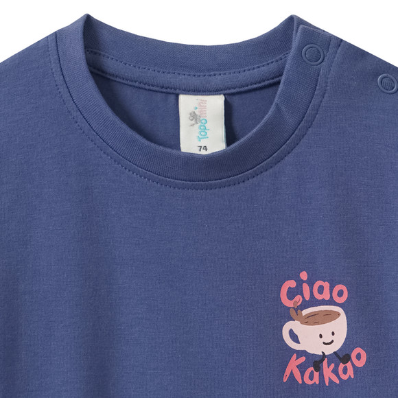 Baby Langarmshirt mit Frühstücks-Print